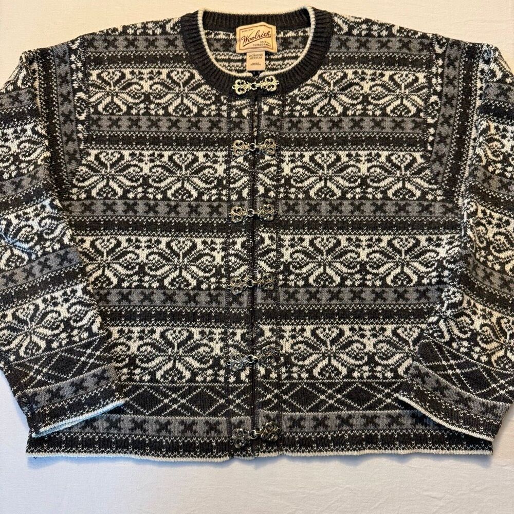 Woolrich | Vintage 90s Fair Isle Nordic Clasp Cardigan | Women’s M